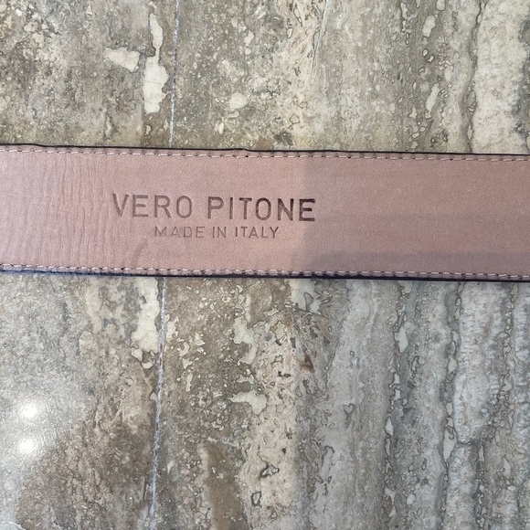 SNAKE SKIN PHYTON ITALIAN BELT NEW - Picture 3 of 6